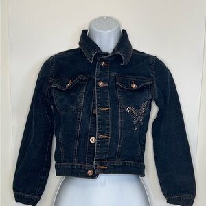 Arizona Jean Company Black Jean denim Jacket with Embellishments